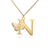 Elegant 18K Gold Butterfly Pendant Necklace – Trendy & Stylish Jewelry for Women