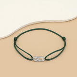 Adjustable Cubic Zirconia Rope Chain Bracelet