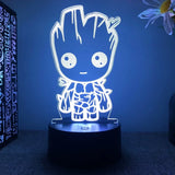 3D Illusion LED Night Light with Touch Control and Color Changing Modes