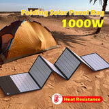 1000W Foldable Solar Panel Charger – Portable Power Supply for Camping & Outdoor Devices