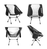 Ultralight Foldable Aluminum Camping Chair – Portable Outdoor Seat with Mesh Panels