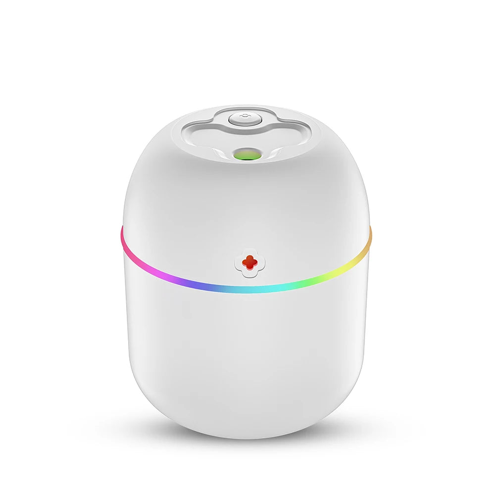 Mini USB Air Humidifier - 220ml Portable Aroma Diffuser with Color Changing Light