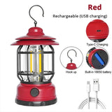 Rechargeable Retro LED Camping Lantern