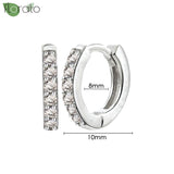 Sterling Silver Zircon Hoop Earrings for Women – Elegant Star & Heart Design