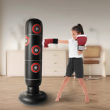 Inflatable Punching Bag for Adults & Kids - 160cm PVC Kickboxing Training Bag