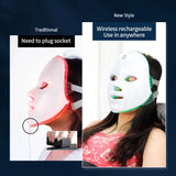 LED Facial Mask for Skin Rejuvenation, Wrinkle Reduction & Acne Treatment