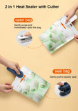 Mini selladora térmica portátil: máquina selladora de bolsas portátil para envasado de alimentos
