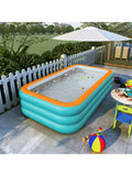 Giant Inflatable Family Swimming Pool - Extra Large Outdoor PVC Pool for Adults & Kids