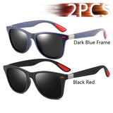 Vintage Square Unisex Sunglasses – Polarized Anti-Glare UV400 Shades for Driving & Fishing