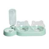 Elevated Pet Bowls for Dogs & Cats - Double Feeder with Water Dispenser