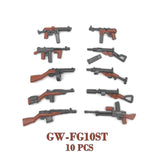 WW2 Military Building Blocks Set - Army Soldier & Motorcycle Model Kit