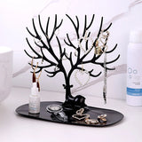 Soporte de exhibición de joyas Bandeja de árbol Estantes de almacenamiento Pendientes Collares Anillos Cajas de joyería Estuche Organizador de escritorio Soporte Decoración de maquillaje
