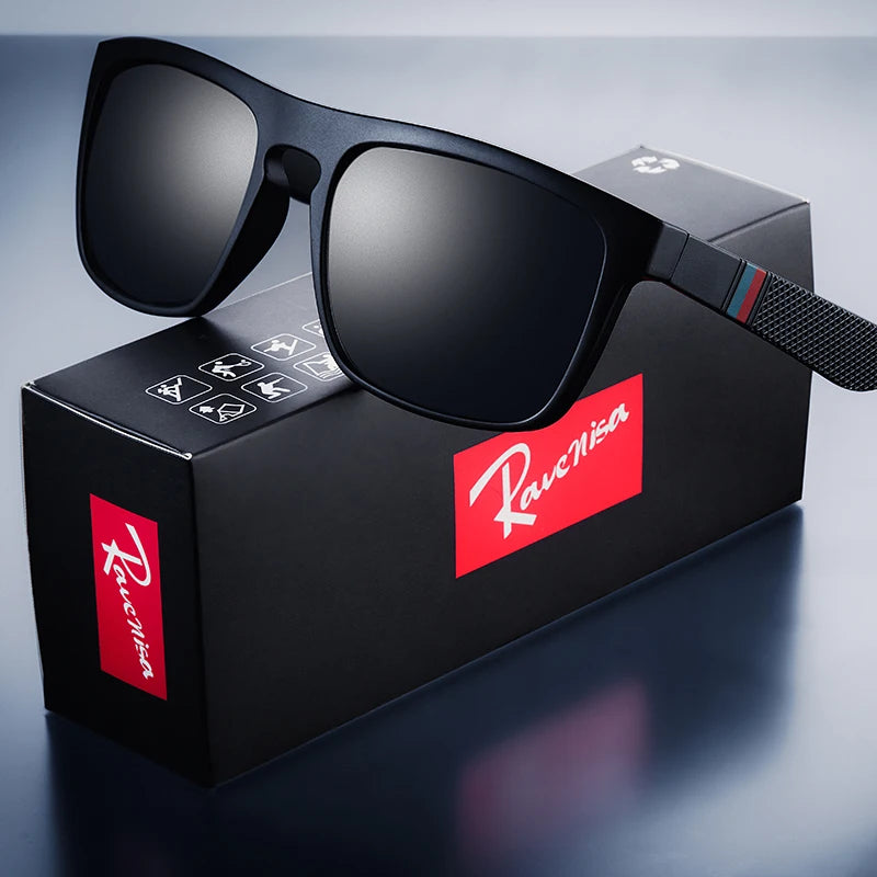 Gafas de sol polarizadas cuadradas vintage: gafas retro con protección UV400 para hombres y mujeres