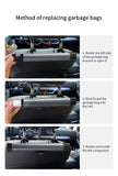 Metal Roller Car Trash Can – Auto Organizer with Phone Holder & Storage Bag