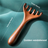 Natural Sandalwood Scalp & Body Massage Comb with Anti-Tangle Design