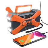 10000mAh Emergency Solar Crank Radio - AM/FM/NOAA Weather Alert, Phone Charger, LED Flashlight & SOS Alarm