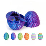 3D Printed Movable Snake with Egg – Realistic Articulated Animal Toy for Decor & Fidget Play