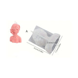 ✨Molde de silicona 3D de niña con ojos cerrados: manualidades con velas, yeso y resina ✨