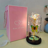 LED Galaxy Rose in Glass Dome - Eternal Flower Gift for Valentine's Day & Weddings
