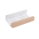 Estante de madera para baño montado en la pared: estante de almacenamiento flotante sin perforaciones para espacios organizados