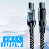 High-Speed 120W USB-C Fast Charging Cable with Digital Display and Overcharge Protection