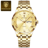 Men's Luxury Stainless Steel Watch – Waterproof, Luminous, Date & Week Display