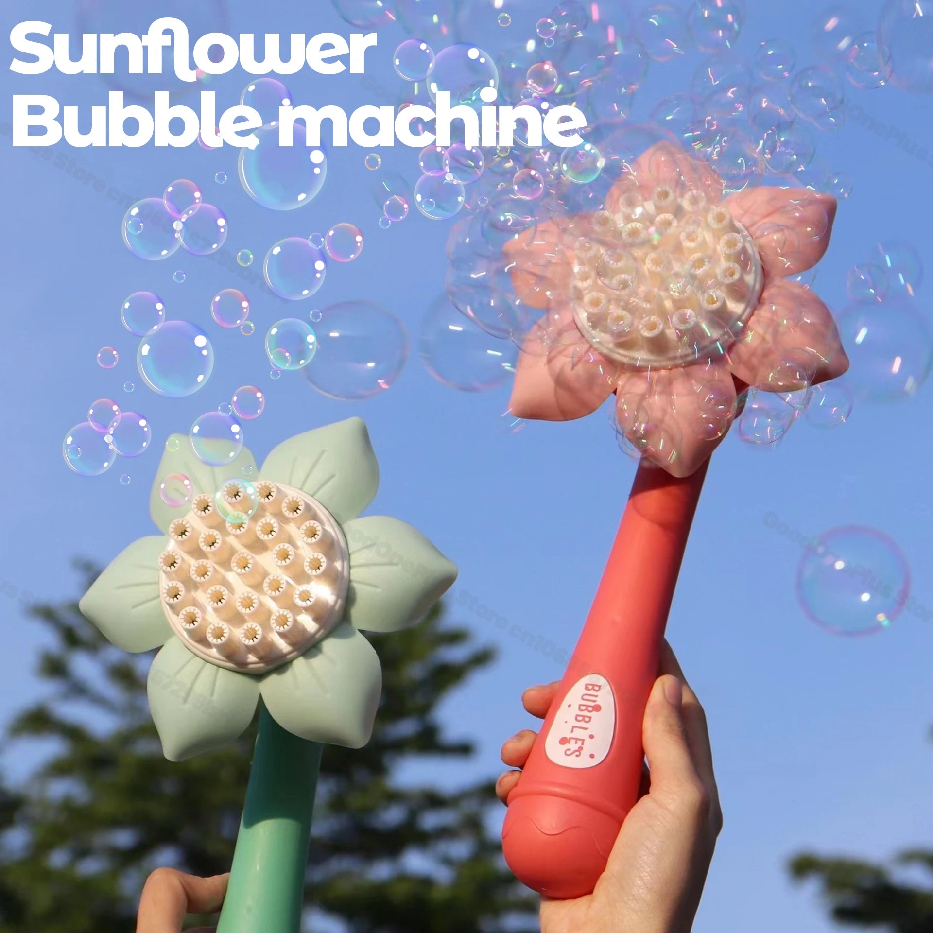 Sunflower Bubble Blower Machine - 23-Hole Electric Bubble Maker for Kids