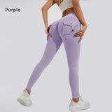 High-Waist Women's Yoga Leggings – Stretchy Pocket Workout Pants for Fitness & Sports