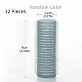 12-Piece No-Heat Self Grip Hair Rollers Set for All Hair Types