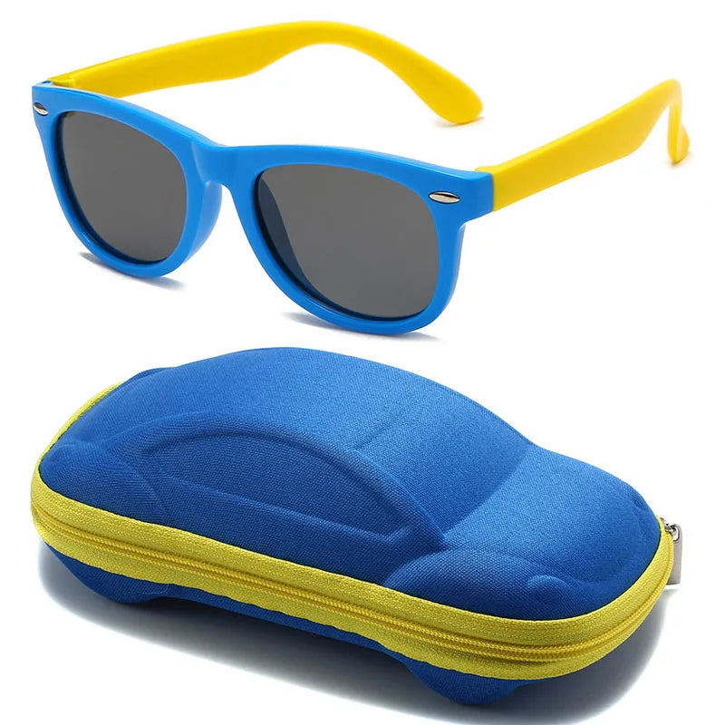 Gafas de sol clásicas de silicona para niños: protección UV400 para niños y niñas