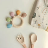 Mordedor de silicona Erduo para bebés, juguetes para la dentición con ansiedad, cuentas para masticar de 0 a 12 meses, chupete sensorial para aliviar la encía