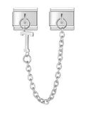 Pulsera unisex de acero inoxidable con dijes de animales: pulsera clásica y moderna con cierre de anilla de resorte