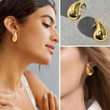 Elegantes pendientes colgantes vintage con forma de gota de agua: elegantes, ligeros y atemporales