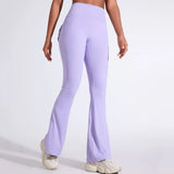 High Waist Flared Yoga Pants for Women – Butt-Lifting Fitness Leggings with Utility Pockets