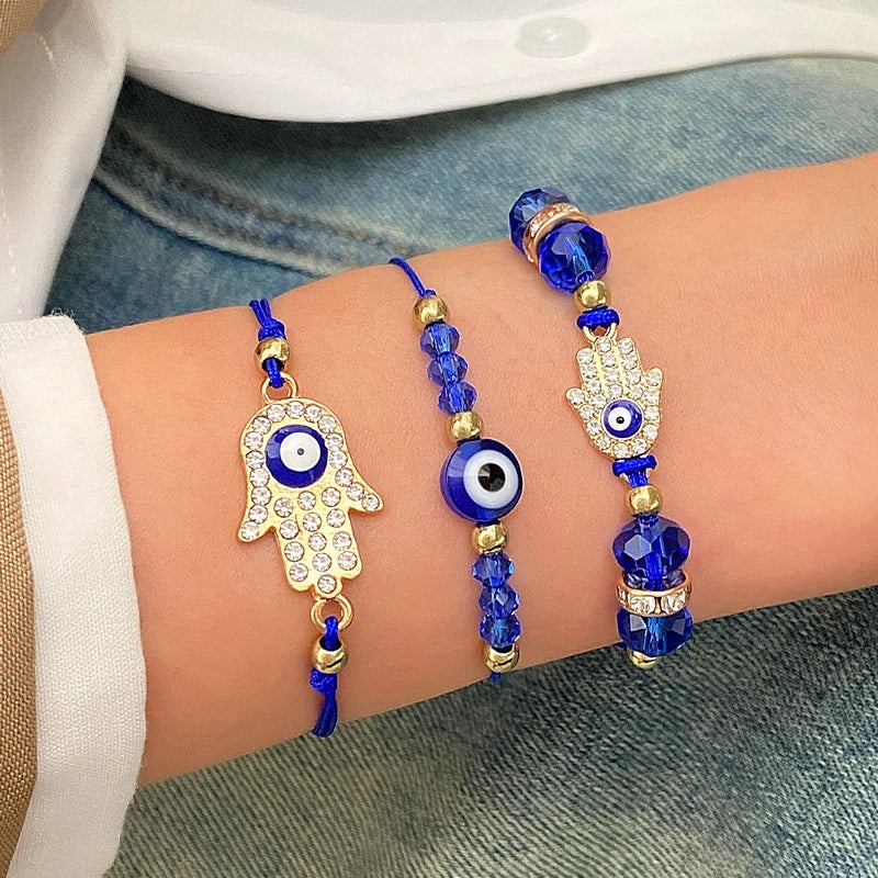 Pulsera con dijes de animales estilo boho: pulsera de cuerda hecha a mano, elegante y ajustable para mujeres