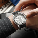 Men's Fashion casual Silicone Band Quartz Wrist Watch（Box Not Included ）