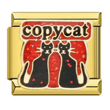 DIY Cartoon Cat Italian Charm Links for Stainless Steel Bracelets – Trendy Modular Jewelry Accessories