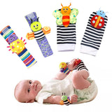 Soft Plush Baby Rattle Toy Set – Wrist & Foot Rattles for Newborns (0–24 Months)