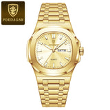 Men's Luxury Military Watch – Stainless Steel, Waterproof, Luminous, Date & Week Display
