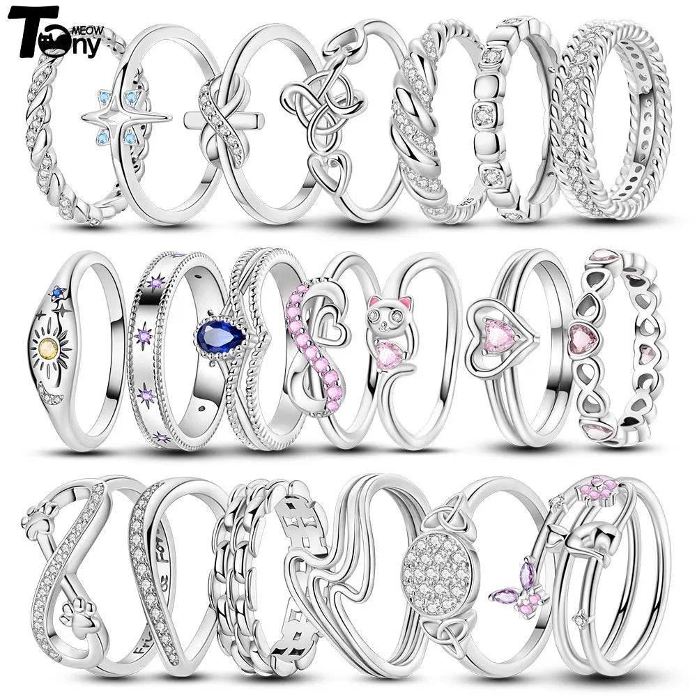 Elegante alianza de boda con circonita cúbica: anillo de moda de moda para mujer