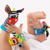 Soft Plush Baby Rattle Toy Set – Wrist & Foot Rattles for Newborns (0–24 Months)