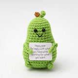 Handmade Knitted Plant-Themed Decorative Doll