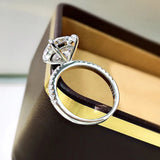 Oval Cut Moissanite Engagement Ring – 1/2/3 Carat D Color VVS1 in 925 Sterling Silver