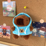 Capybara Plush Toy with Hoodie & Wings - Cute Stuffed Animal Keychain Gift