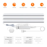 Hand Scan Switch Penetrable Wood Touch Sensor Dimmable LED Under Cabinet Light