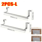 Toallero para colgar sobre la puerta: soporte para colgar toallas de acero inoxidable para baño y cocina; diseño que ahorra espacio y no requiere perforaciones