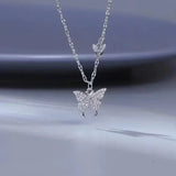 Elegant Silver Butterfly Pendant Necklace – Trendy & Minimalist Jewelry for Women