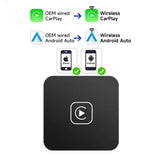 Wireless CarPlay & Android Auto 2-in-1 Adapter - 5Ghz WiFi for Mazda, Toyota, Mercedes & More