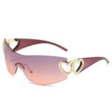 2023 Women’s Luxury Rimless Sunglasses – UV400 Protection, Lightweight & Stylish