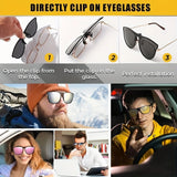 Fashionable Polarized Myopia Glasses Clip – Night Vision & UV Protection for Drivers